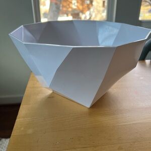 Summer Large Geometric White Bowl Melamine